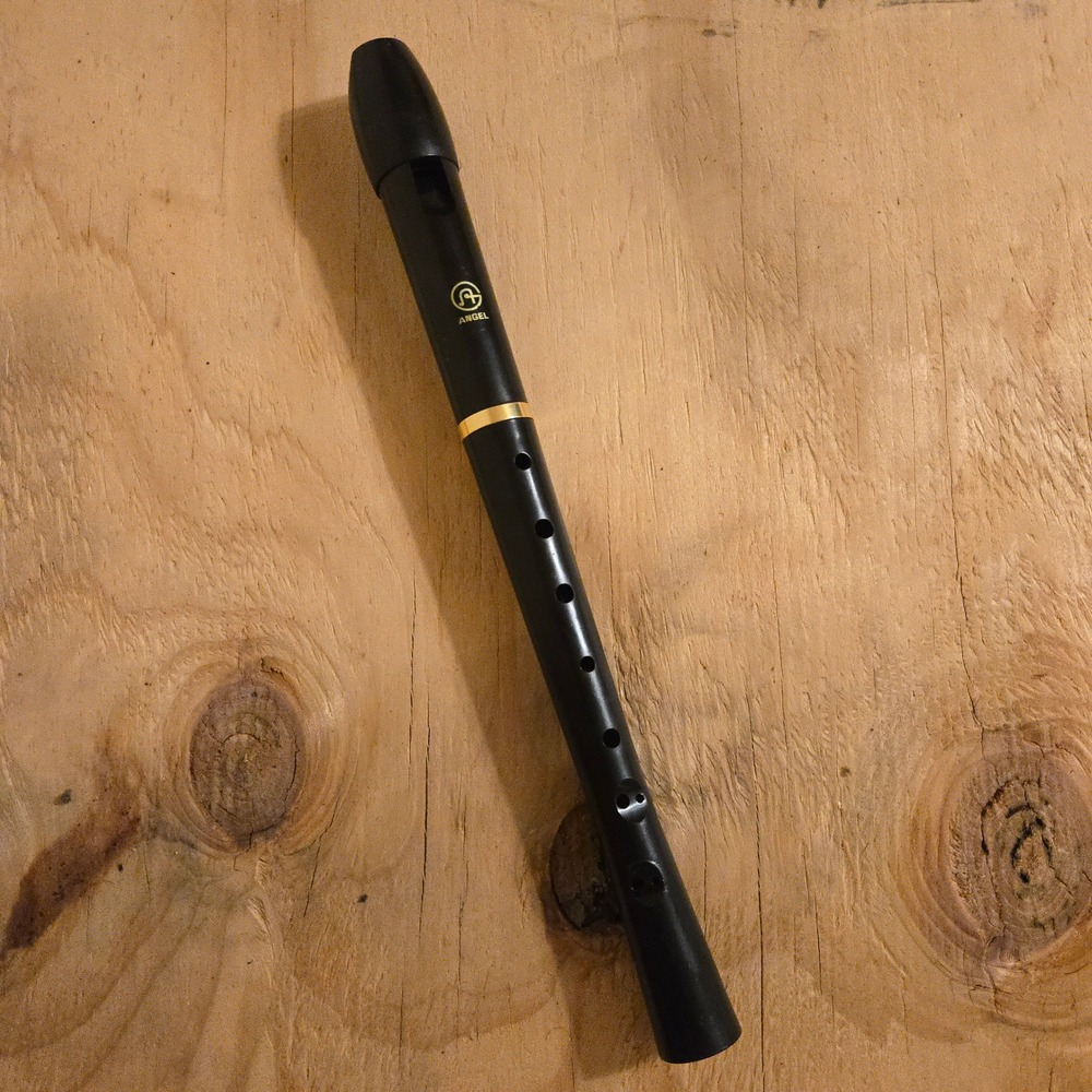 Angel 9.5" Sopranino Recorder 301N Black Gold Trim 2 Piece Flute Woodwind Sound